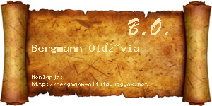 Bergmann Olívia névjegykártya